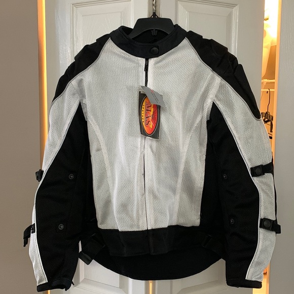 Mas Leather Other - New Motocross motorcycle racing jacket,black/white mesh breathable outer layer